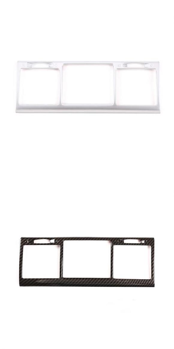 適用: メルセデス・ベンツ G-クラス W463 G500 G55 2004-2011 ABS カーボンファイバー セントラル エアコン 通気口 フレーム トリム アクセサリー シルバー・カーボン調 AL-PP-2433 AL Interior parts for cars