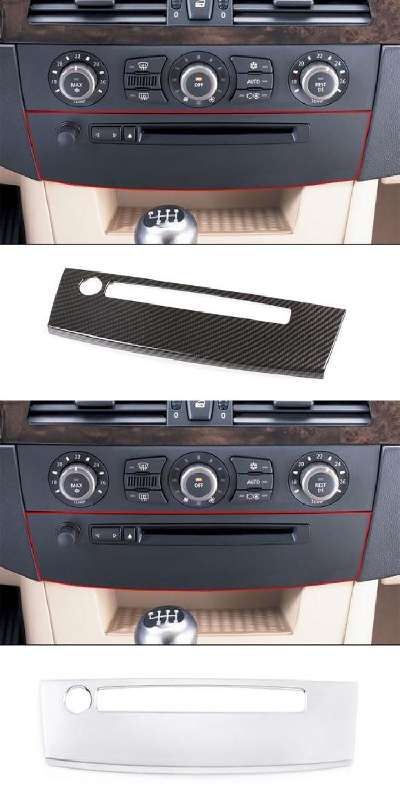 コンソール エア コンディション ボリューム ボタン CD パネル 装飾 フレーム カバー 適用: BMW 5シリーズ E60 2004-2010 インテリア アクセサリー タイプD・タイプF AL-PP-2452 AL Interior parts for cars