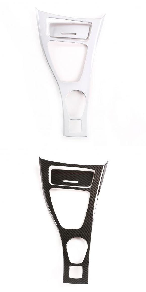 適用: BMW 3シリーズ E93 コンバーチブル 2007-2012 セントラル コントロール パネル カバー ギア シフト ボックス トリム ステッカー スタイリング アクセサリー シルバー・カーボン調 AL-PP-2479 AL Interior parts for cars