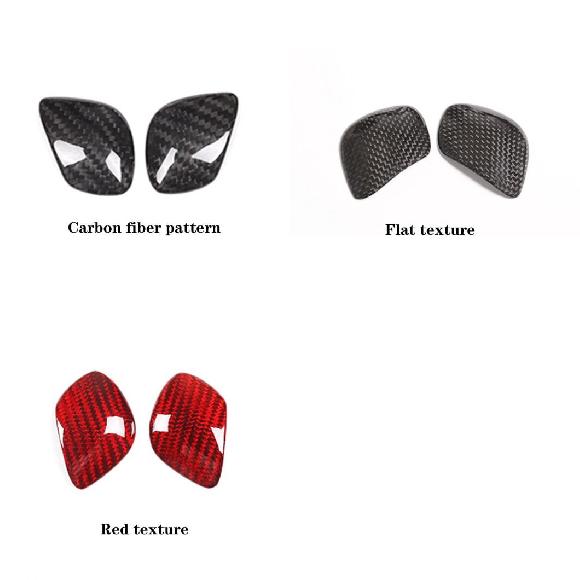 適用: フォルクスワーゲン/VOLKSWAGEN トゥアレグ 2011-2018 シフト ヘッド パッチ ギア レバー カバー リアル カーボンファイバー パターン～レッド テクスチャ AL-PP-2995 AL Interior parts for cars