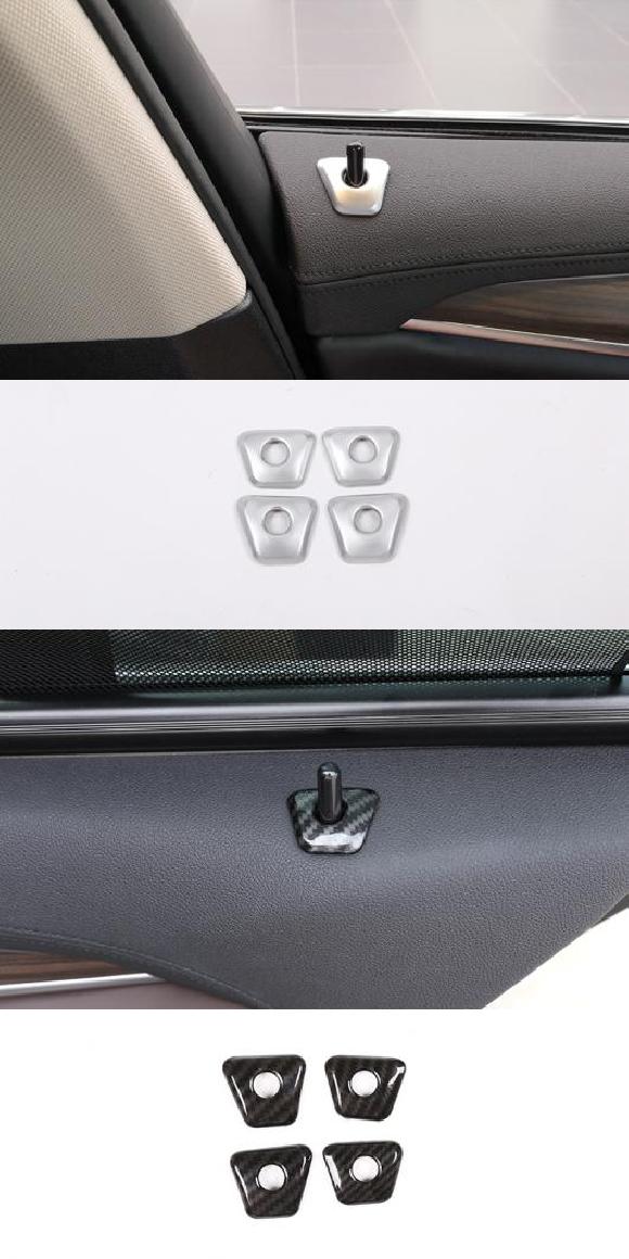 2ピース ドア ピン ロック カバー ステッカー ケース インテリア 適用: BMW 5シリーズ G30 2017 2018 2019 2020 2021 ABS オート インテリア アクセサリー シルバー・カーボン調 AL-PP-3342 AL Interior parts for cars｜オートパーツエージェンシー