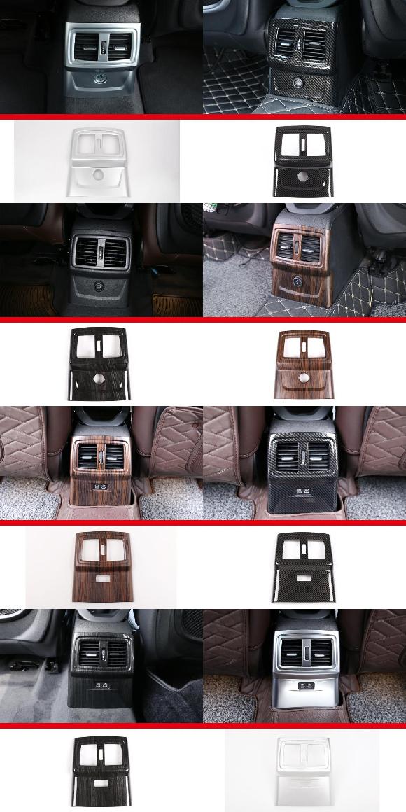 適用: BMW X1 F48 X2 F47 2016-2021 ABS カーボンファイバー アームレスト ボックス リア エア コンディション フレーム カバー トリム インテリア B 2016 2018・C 2019 2021 AL-PP-3460 AL Interior parts for cars