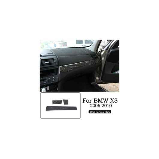 適用: BMW X3 E83 2006-2010 ソフト リアル カーボンファイバー調 インテリア 装飾 トリム フレーム 3D ステッカー デカール アクセサリー タイプ16 AL-PP-3364 AL Interior parts for cars