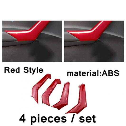 ピラー A オーディオ スピーカー ツイーター/AC 吹き出し口 カバー トリム レッド スタイル 適用: VW フォルクスワーゲン/VOLKSWAGEN ポロ 2019-2022 アクセサリー タイプD AL-PP-3940 AL Interior parts for cars