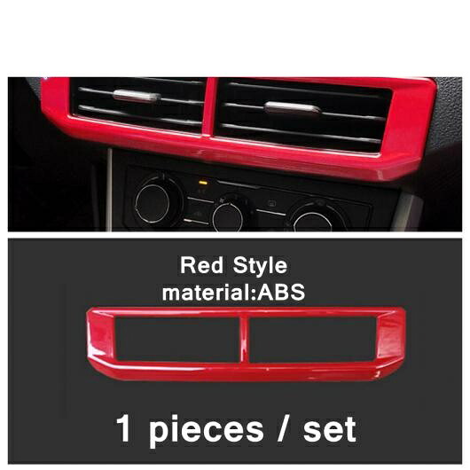 ピラー A オーディオ スピーカー ツイーター/AC 吹き出し口 カバー トリム レッド スタイル 適用: VW フォルクスワーゲン/VOLKSWAGEN ポロ 2019-2022 アクセサリー タイプG AL-PP-3940 AL Interior parts for cars