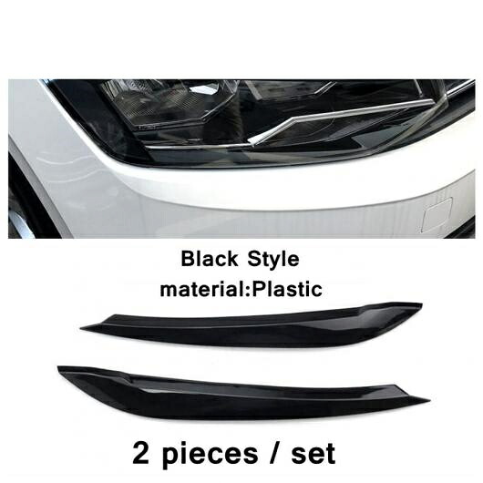 フロント ヘッドライト アイリッド カバー トリム プラスチック モールディング エクステリア アクセサリー 2ピース 適用: VW フォルクスワーゲン/VOLKSWAGEN ポロ 2019-2022 タイプ1 AL-PP-3942 AL Exterior parts for cars｜オートパーツエージェンシー