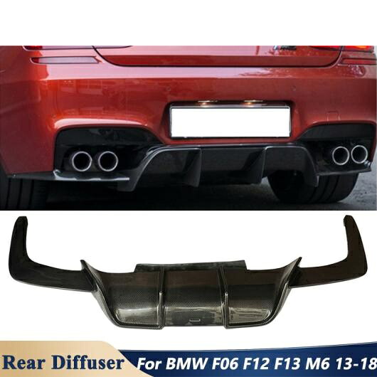 カーボンファイバー リア バンパー ディフューザー リップ 適用: BMW 6シリーズ F06 F12 F13 M6 チューニング 2013-2018 カーボン AL-OO-1724 AL Exterior parts for cars