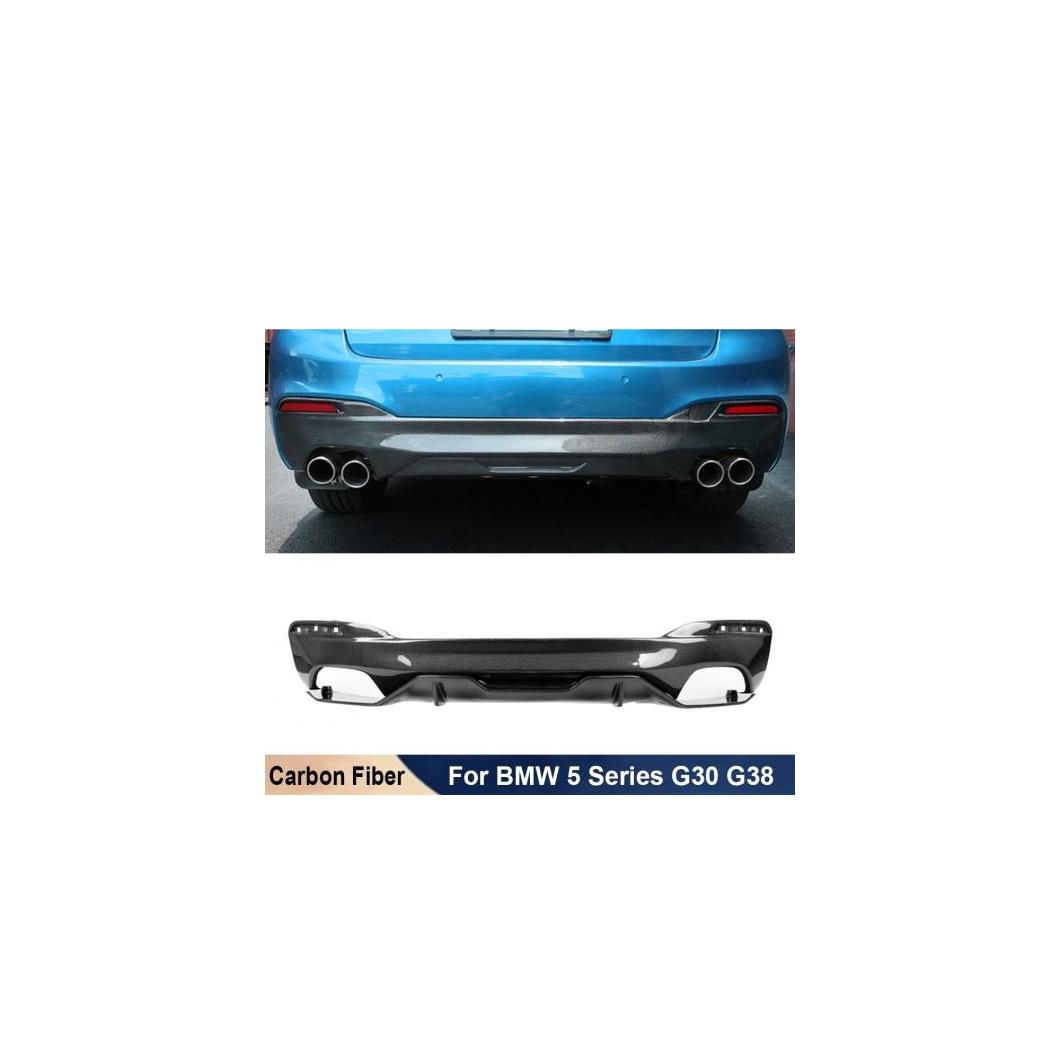 カーボンファイバー 素材 リア バンパー リップ ディフューザー 適用: BMW 5シリーズ G30 G38 520 530 540LI 2018 チューニング カーボン AL-OO-1755 AL Exterior parts for cars