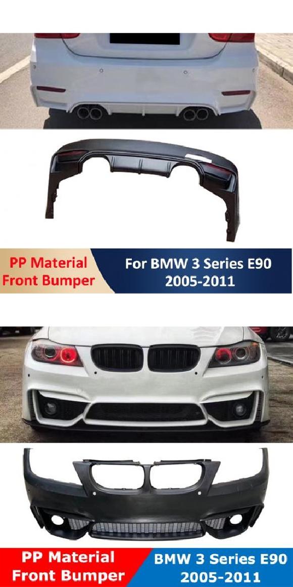 E90 M4 タイプ ボディ キット PP 未塗装 フロント バンパー リア バンパー プロテクター 適用: BMW 3シリーズ E90 2005-2011 リア バンパー・フロント バンパー AL-OO-2335 AL Exterior parts for cars｜オートパーツエージェンシー