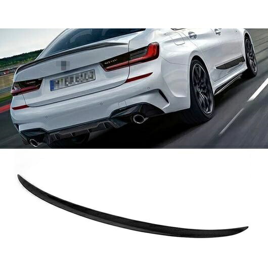 ドライ カーボンファイバー リア スポイラー ウィンド ウイング テール 装飾 適用: BMW 3シリーズ G20 2019 + チューニング M CS M4 スポイラー タイプ004 AL-OO-2651 AL Exterior parts for cars