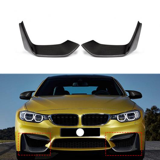 ドライ カーボンファイバー フロント バンパー スプリッター リップ エプロン ラップ アングル プロテクター 通気口 適用: BMW 4シリーズ F82 F83 2014-2020 チューニング ロワー パーツ AL-OO-2660 AL Exterior parts for cars