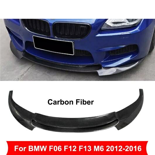 リアル カーボンファイバー フロント バンパー リップ プロテクター 適用: BMW F06 F12 F13 M6 640i 650i 2012-2016 カーボン AL-OO-2517 AL Exterior parts for cars