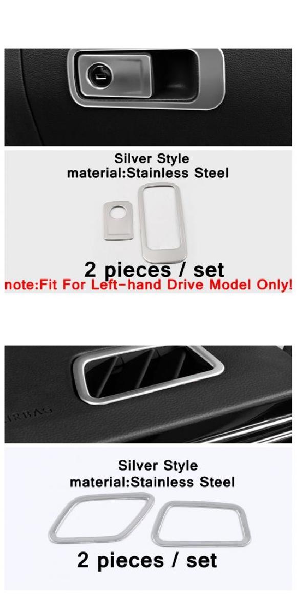 リア トランク スイッチ ボタン/グローブ ボックス ハンドル スパンコール カバー トリム 適用: VW フォルクスワーゲン/VOLKSWAGEN アトラス/テラモント 2021 2022 シルバー タイプJ・タイプL AL-PP-4209 AL Interior parts for cars