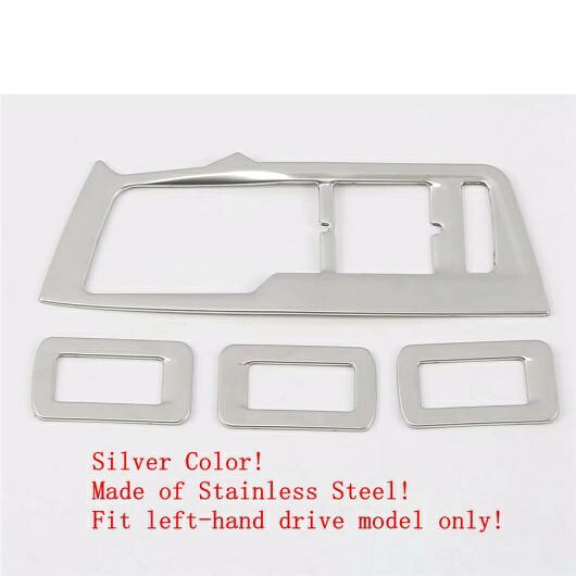 自動車 スタイリング インナー ドア ウインドウ ガラス リフト スイッチ ボタン カバー トリム 4ピース 適用: フォルクスワーゲン/VOLKSWAGEN VW ティグアン MK2 2016-2022 シルバー AL-PP-4261 AL Interior parts for cars