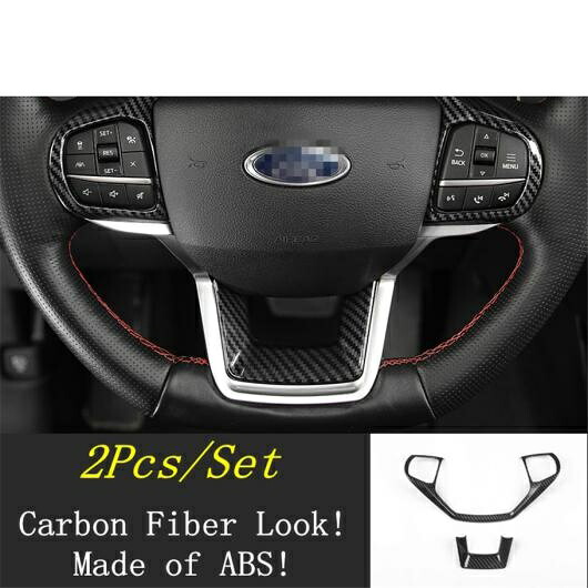 カーボンファイバー ステアリング ホイール/ヘッド フォグライト スイッチ ボタン パネル カバー トリム 適用: フォード/FORD エクスプローラー 2020-2022 ABS 自動車 パーツ タイプF AL-PP-4289 AL Interior parts cars｜オートパーツエージェンシー
