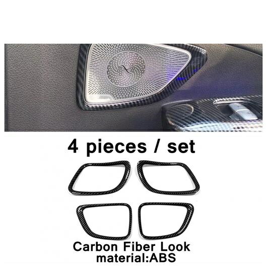 カーボンファイバー アクセサリー 適用: メルセデス・ベンツ C クラス W206 セダン 2022 ドア ステレオ スピーカー/カップホルダー カバー インテリア トリム タイプ8 AL-PP-4435 AL Car parts