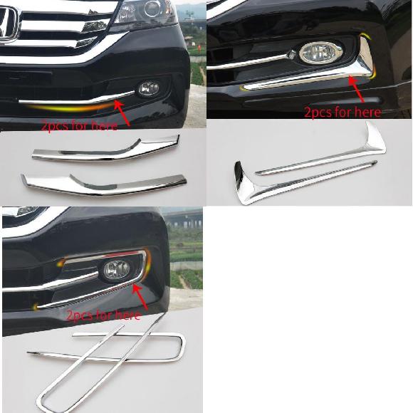 2ピース ABS 適用: ホンダ アコード 2014-2015 フロント フォグランプ 装飾 トリム タイプ2～タイプ4 AL-PP-4496 AL Exterior parts for cars
