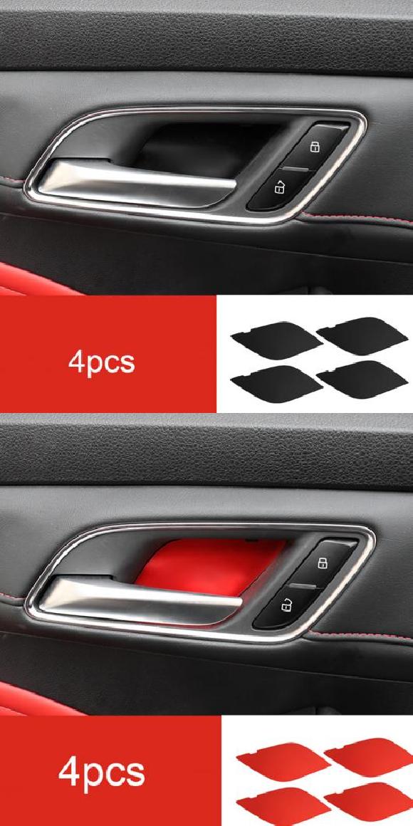 4ピース 適用: MG5 MG6 HS 2020-2021 インナー ドア ボウル 装飾 ブラック・レッド AL-PP-4508 AL Interior parts for cars