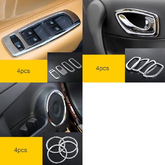 適用: ルノー/RENAULT コレオス 2009-2015 通気口 ウインドウ リフター スイッチ パネル ラウドスピーカー サウンド 装飾 フレーム タイプ3～タイプ5 AL-PP-4609 AL Interior parts for cars