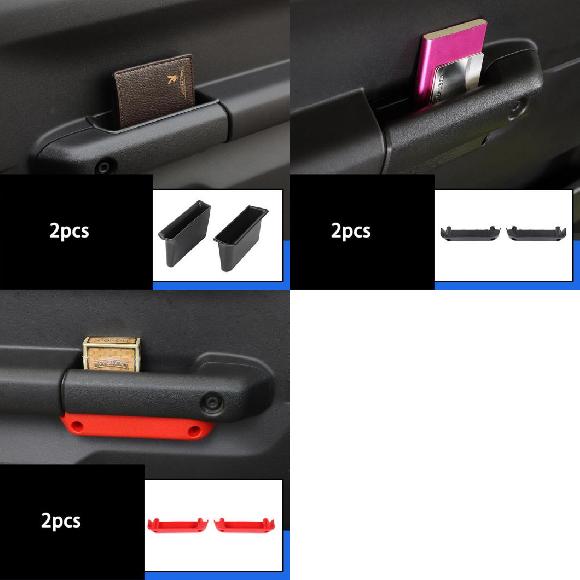 2ピース 適用: スズキ ジムニー 2019-2020 JB64-JB74 ドア インナー ハンドル ストレージ ボックス タイプ1～タイプ3 AL-PP-4899 AL Car parts