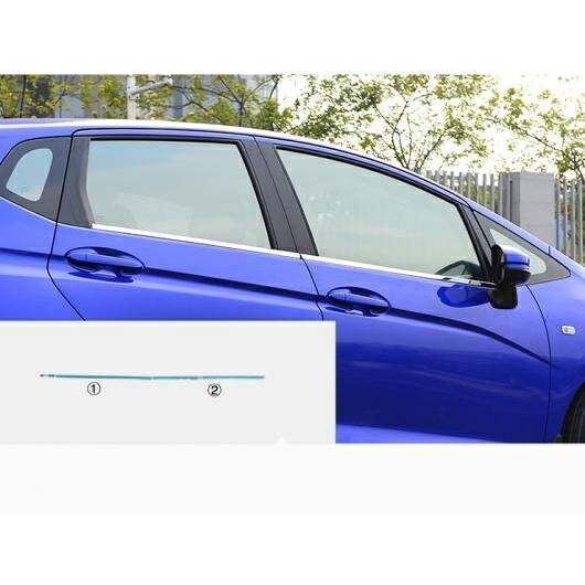 ステンレス スチール 適用: ホンダ フィット 2014-2017 ウインドウ 装飾 ブライト ストリップ ステッカー 4ピース AL-PP-5237 AL Interior parts for cars