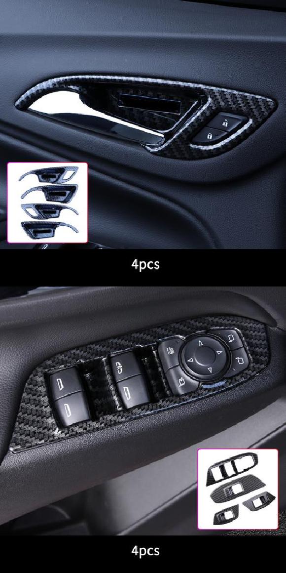 カーボン パターン 適用: シボレー/CHEVROLET エクイノックス 2018-2019 改修 インテリア 通気口 トリム リング セントラル コントロール ギア パネル フレーム タイプ2・タイプ8 AL-PP-5010 AL Car parts｜オートパーツエージェンシー