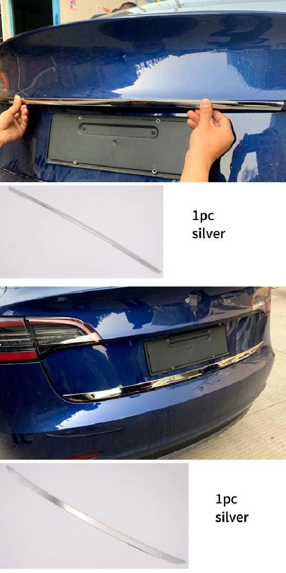 4ピース 適用: テスラ/TESLA モデル 3 ボディ モールディング ドア エッジ テールゲート トリム ストリップ タイプ3・タイプ4 AL-PP-5036 AL Car parts｜オートパーツエージェンシー
