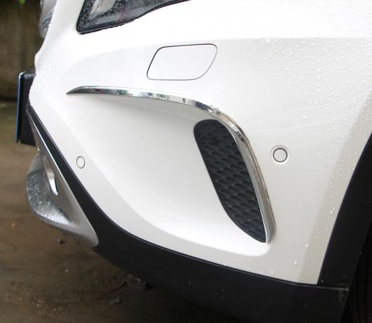 2ピース 適用: ベンツ GLA フロント フォグランプ アイブロー 装飾 ステッカー AL-PP-5186 AL Exterior parts for cars