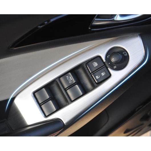 4ピース 適用: MAZDA3 アクセラ 2014-2017 ウインドウ フレーム ステッカー ドア アームレスト パネル ステッカー ステンレス スチール 4ピース AL-PP-5417 AL Interior parts for cars