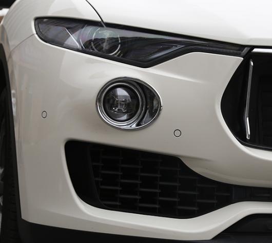 2ピース 適用: マセラティ/MASERATI レバンテ フロント フォグランプ 装飾 フレーム ステッカー AL-PP-5427 AL Interior parts for cars