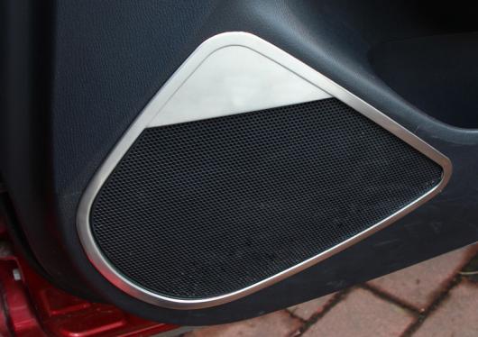 4ピース 適用: マツダ CX-4 ドア ステレオ 装飾 フレーム ステンレス スチール ホーン 装飾 リング AL-PP-5721 AL Interior parts for cars