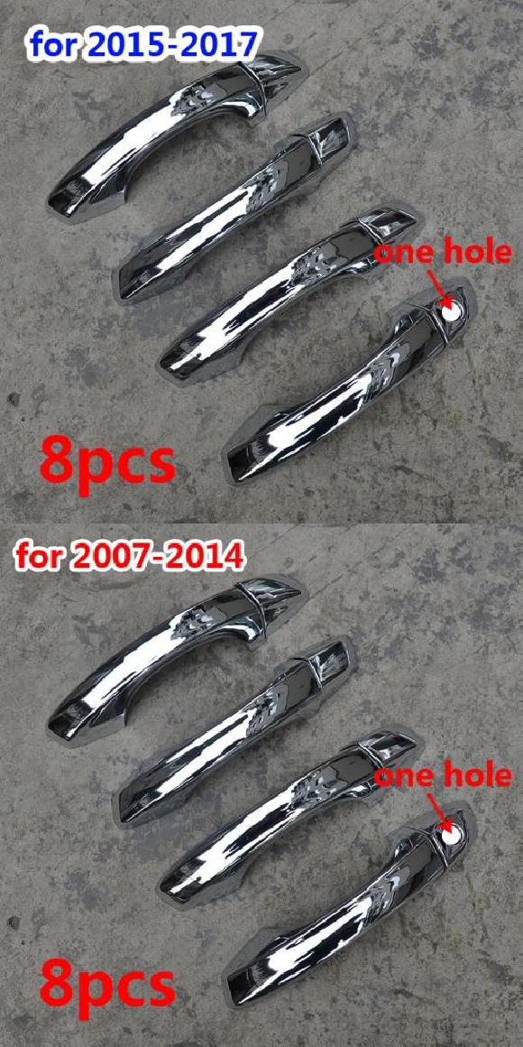 4ピース ABS 適用: シュコダ オクタヴィア 2007-2014 2015-2017 ドア ハンドル ステッカー ボウル 装飾 フレーム 2015 2017・2007 2014 AL-PP-5863 AL Exterior parts for cars
