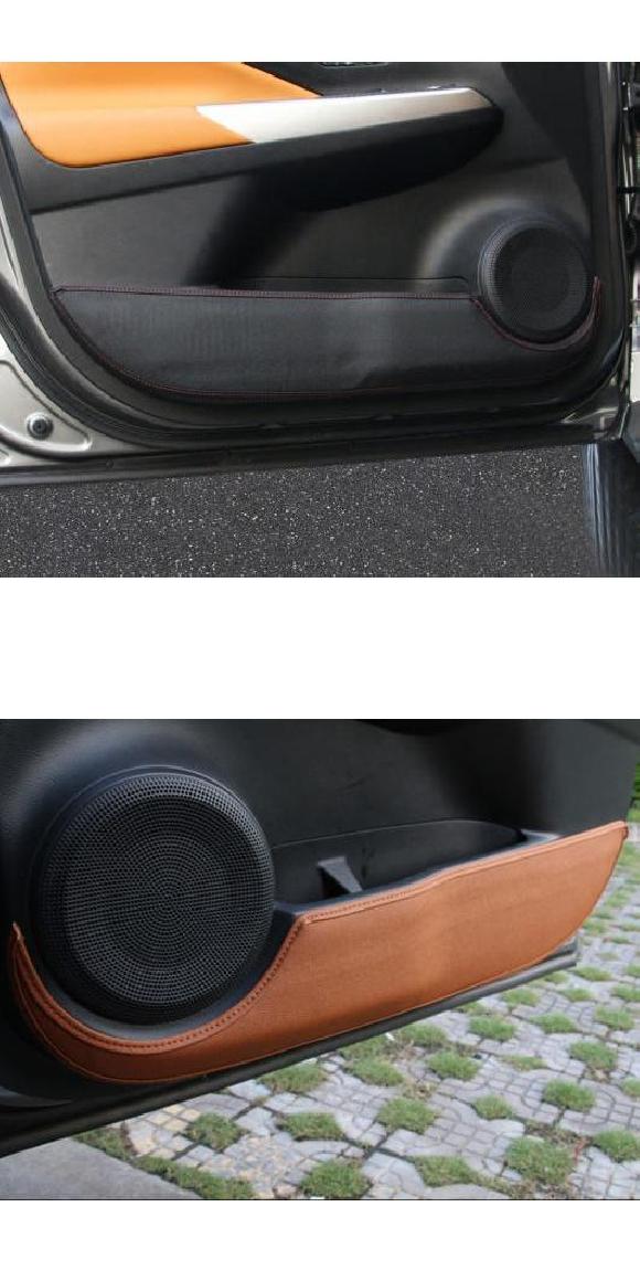 4ピース 適用: 日産 キックス 2017 ドア キック クッション 装飾 パッド ブラック・ブラウン AL-PP-5912 AL Interior parts for cars|オートパーツエージェンシー