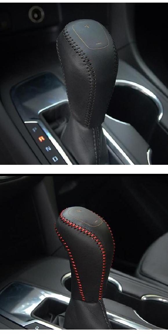 1ピース 適用: シボレー/CHEVROLET マリブ-XL AT トップ レイヤー レザー ギア カバー ブラック・レッド AL-PP-6172 AL Interior parts for cars