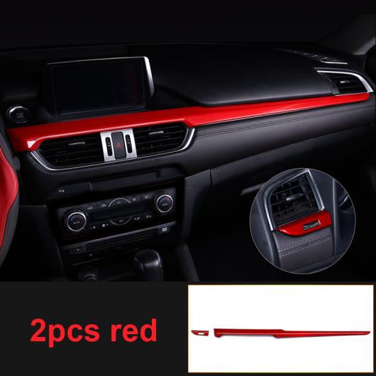 2ピース 適用: MAZDA6 アテンザ 2014-2017 セントラル コンソール 装飾 ストリップ AL-PP-6475 AL Interior parts for cars