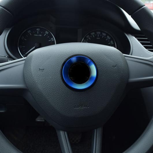 1ピース 適用: シュコダ オクタヴィア 2015-2018 ステアリング ホイール ロゴ 装飾 リング ロゴなし AL-PP-6614 AL Interior parts for cars