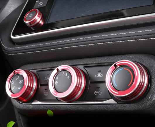 適用: 日産 キックス 2017 エアコン ノブ/ボリューム ノブ 装飾 リング アルミ 合金 AL-PP-6790 AL Interior parts for cars