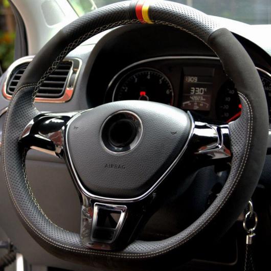1ピース 適用: ポロ 2011-2018 手縫い 編み上げ ステアリング ホイール カバー AL-PP-6798 AL Interior parts for cars