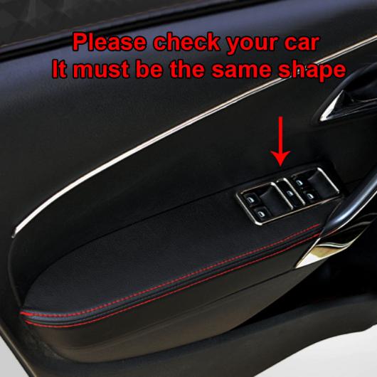 4ピース PU 適用: フォルクスワーゲン/VOLKSWAGEN ポロ 2011-2018 クロス ポロ GTI ドア アームレスト カバー 保護 装飾 AL-PP-6800 AL Interior parts for cars