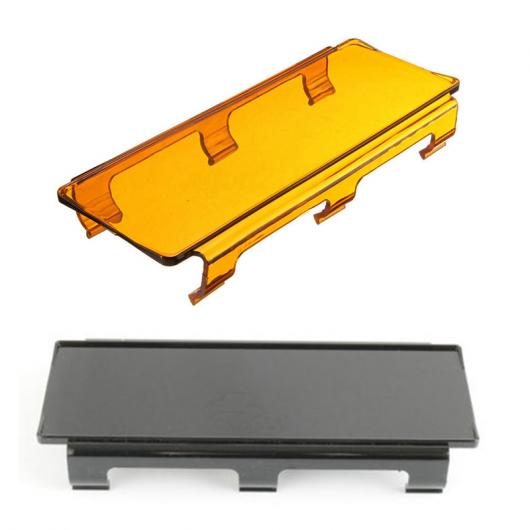 2ピース 8 インチ カーブ LED ワーク ライト バー レンズ カバー ATV UTV オフロード 4WD ブラック&アンバー タイプ1 AL-PP-7477 AL Car parts
