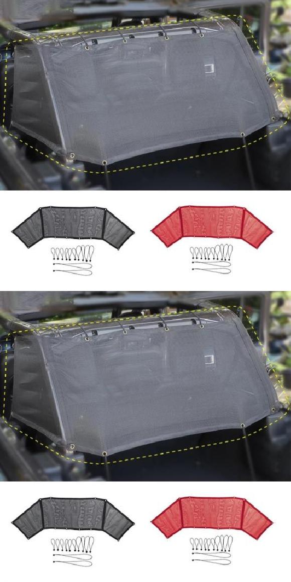 トランク サンシェード カバー アンチ UV サン 保護 絶縁 ネット アクセサリー 適用: ジープ/JEEP ラングラー JL 2018-2021 4ドア ブラック・レッド AL-PP-7248 AL Exterior parts for cars