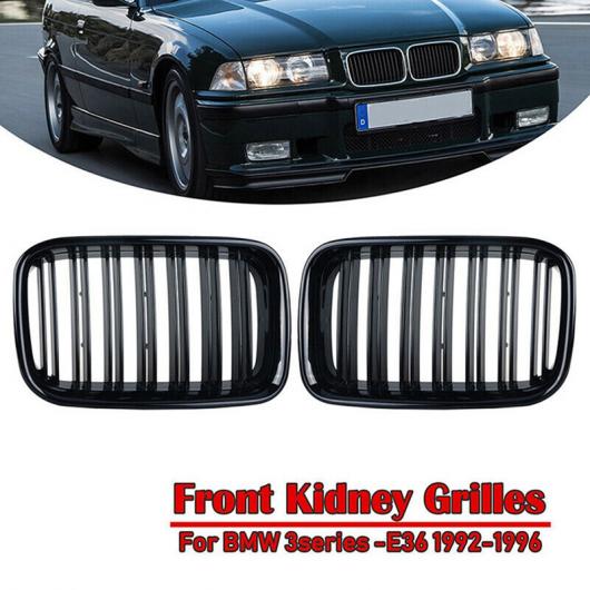 光沢ブラック フロント バンパー ダブル ライン グリル 適用: BMW E36 325i 320i 318is 1992-1996 51138122237 51138122238 タイプ1 AL-PP-7766 AL Exterior parts for cars