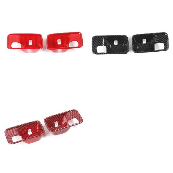 インナー ドア ハンドル ボウル カバー トリム ABS インテリア アクセサリー 適用: ダッジ/DODGE チャレンジャー 2009-2014 レッド～レッドカーボン AL-PP-7758 AL Interior parts for cars