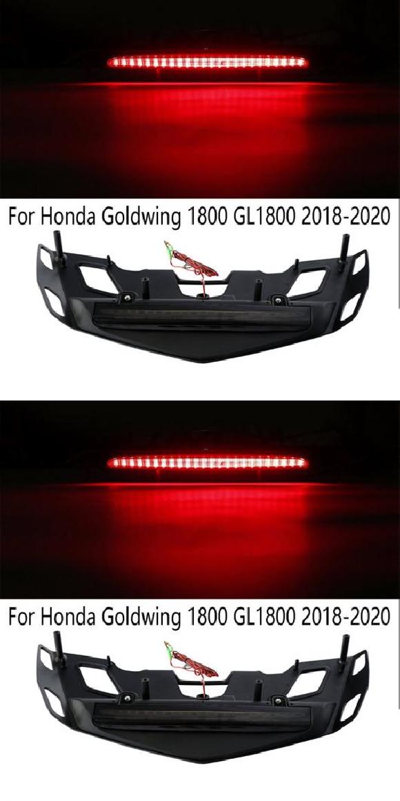 オートバイ リア トランク ラゲッジ ラック LED ブレーキ ライト 適用: ホンダ ゴールドウイング 1800 GL1800 2018-2020 ブラック・クリア AL-PP-7989 AL Car parts