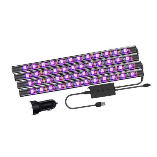 インテリア ライト バー LED マルチカラー 防水 ミュージック ライト キット DC 5V USB ポート ミュージック シンク APP 4ピース 48 AL-PP-8018 AL Car parts|オートパーツエージェンシー