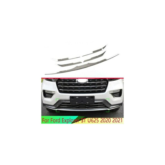 適用: フォード/FORD エクスプローラー ST U625 2020 2021 ステンレス スチール フロント グリル アクセント カバー ロワー メッシュ トリム モールディング スタイリング ベゼル ガーニッシュ AL-QQ-3146 AL Exterior parts cars｜オートパーツエージェンシー