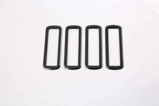 AL適用:トヨタシエナXL4020212022カーボンファイバー調ルーフ通気口フレームトリムカバーカーボン調AL-QQ-3559