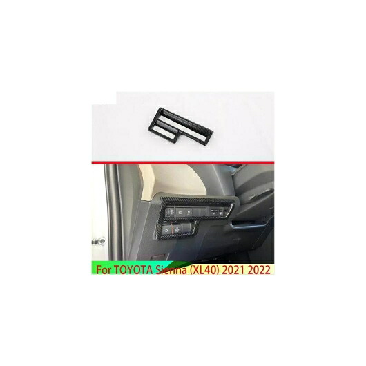 適用: トヨタ シエナ XL40 2021 2022 カーボンファイバー調 ヘッド ライト スイッチ ボタン コントロール パネル カバー トリム ベゼル AL-QQ-3567 AL Interior parts for cars 5,205円