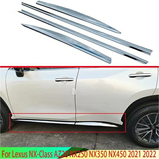 適用: レクサス NX-クラス AZ20 NX250 NX350 NX450 2021 2022 ステンレス スチール サイド ドア ボディ モールディング モールディング トリム AL-QQ-3614 AL Car parts