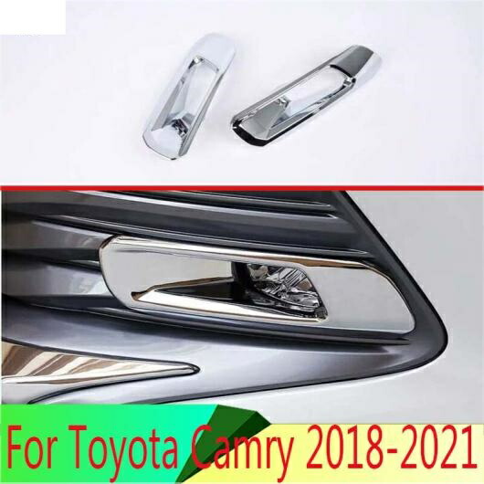 適用: トヨタ カムリ 2018-2021 装飾 ABS クローム フロント フォグライト ランプ カバー トリム モールディング ベゼル ガーニッシュ ステッカー AL-QQ-3741 AL Car parts